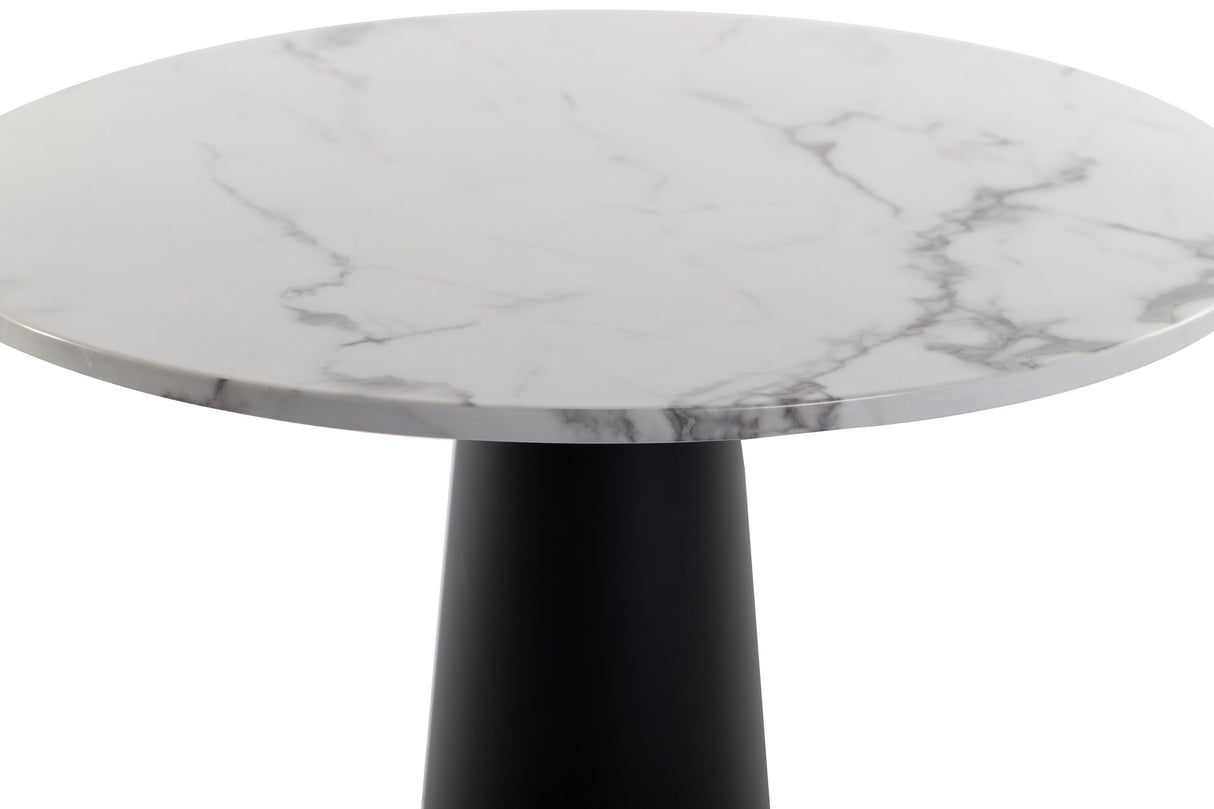 Mesa de jantar em aço inoxidável e mármore de Brampton 80x80x75 cm