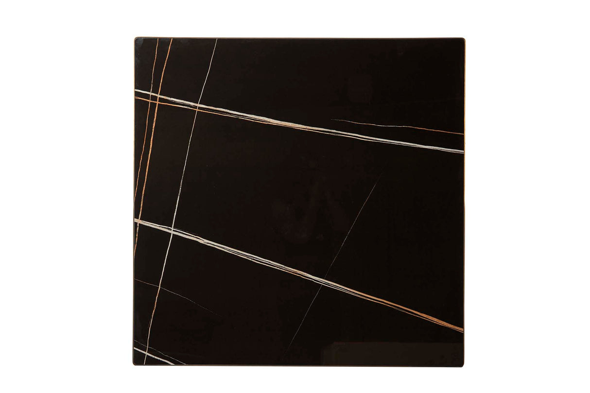 Mesa de jantar Inox. Lodi 80x80x75 cm de pedra