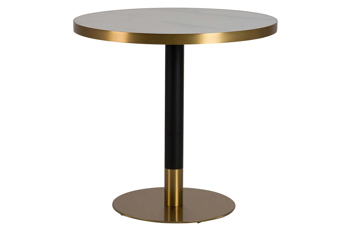 Table à manger en pierre en acier inoxydable Quena 80x80x75 cm