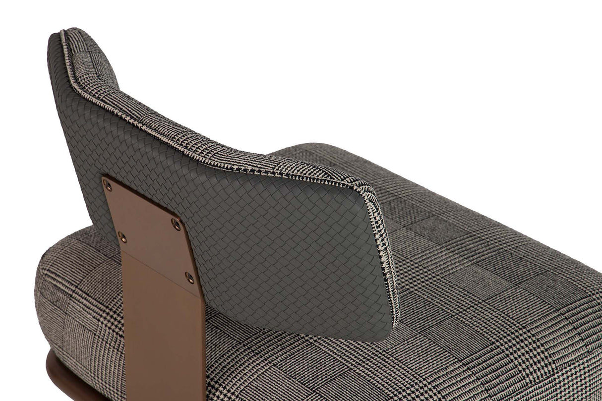 BUTACA CUERO ACERO INOXIDABLE BOISE 65x65x72 CM