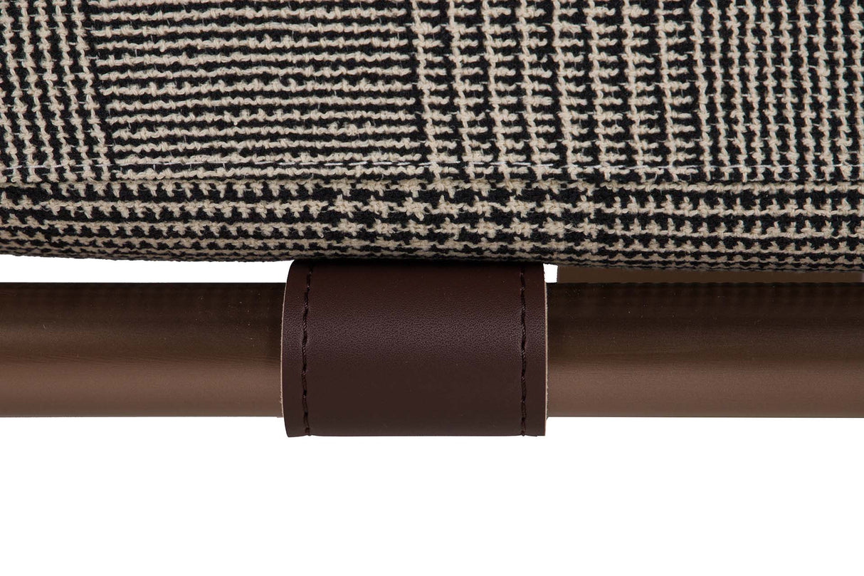 BUTACA CUERO ACERO INOXIDABLE BOISE 65x65x72 CM