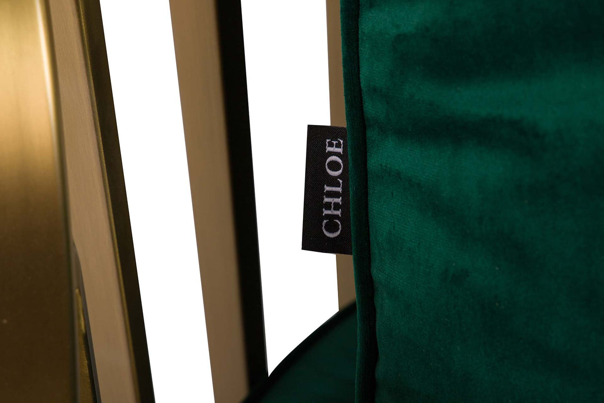 Samt Charleston Edelstahl Sessel 68x68x150 cm