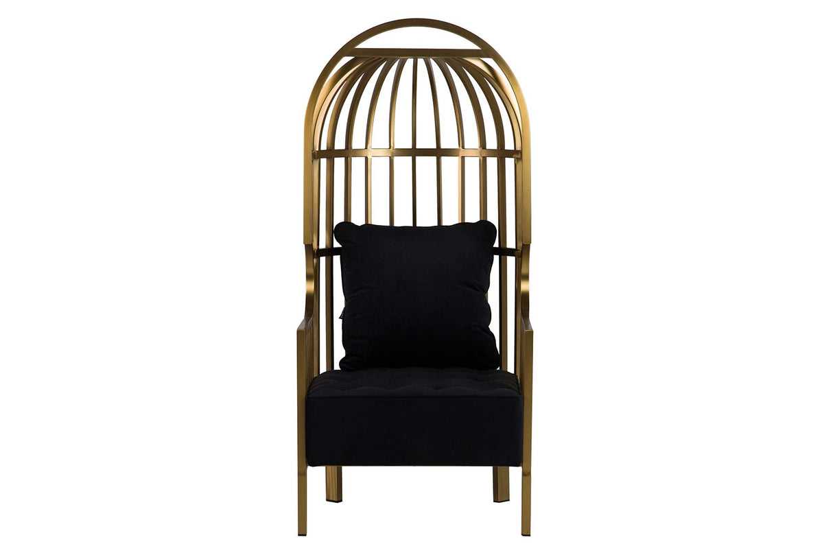 Velvet Charleston en acier inoxydable fauteuil 68x68x150 cm