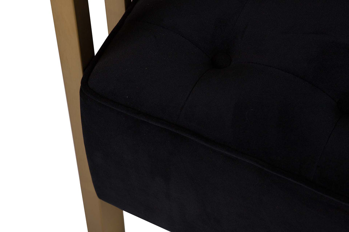 Velvet Charleston en acier inoxydable fauteuil 68x68x150 cm