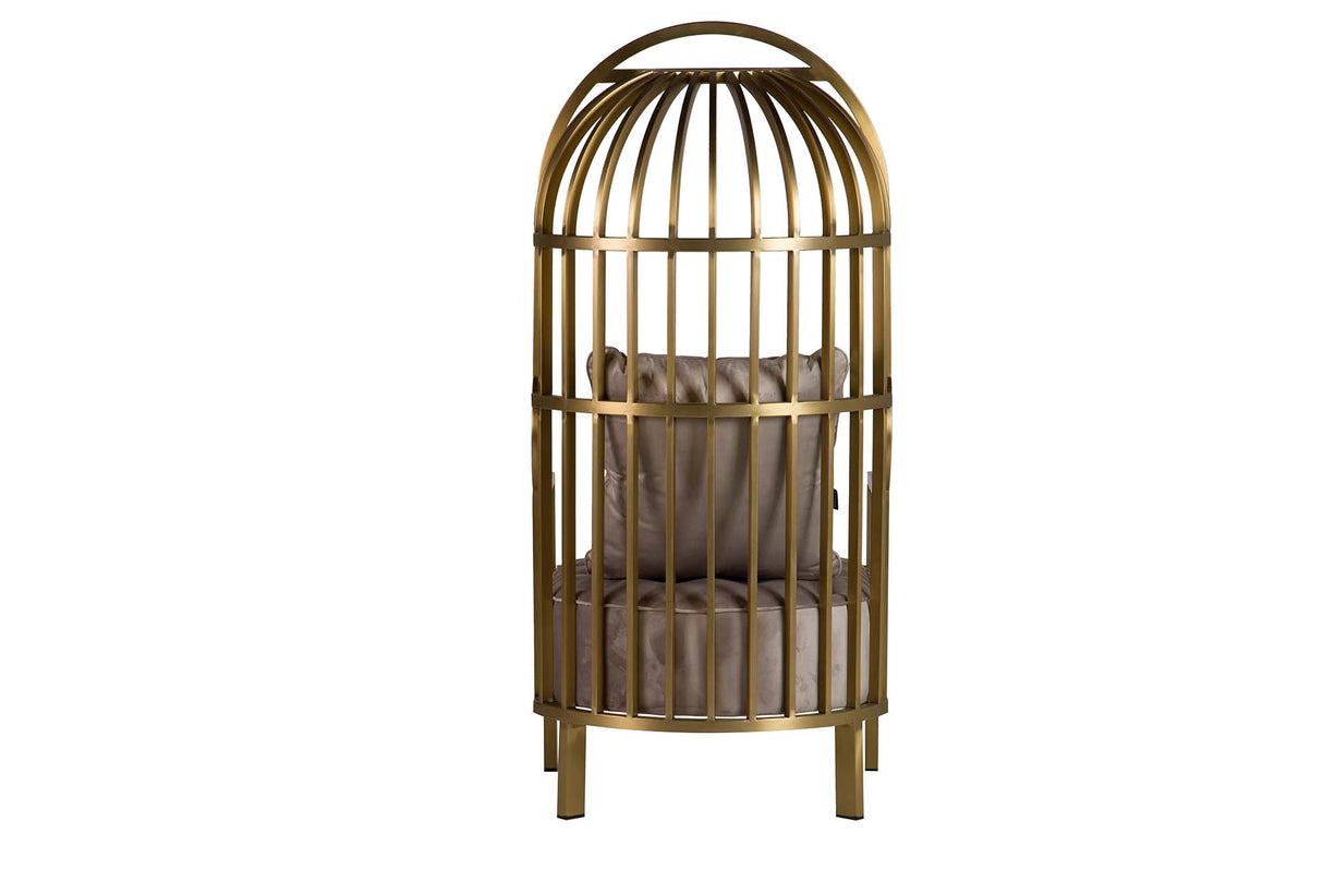 Samt Charleston Edelstahl Sessel 68x68x150 cm