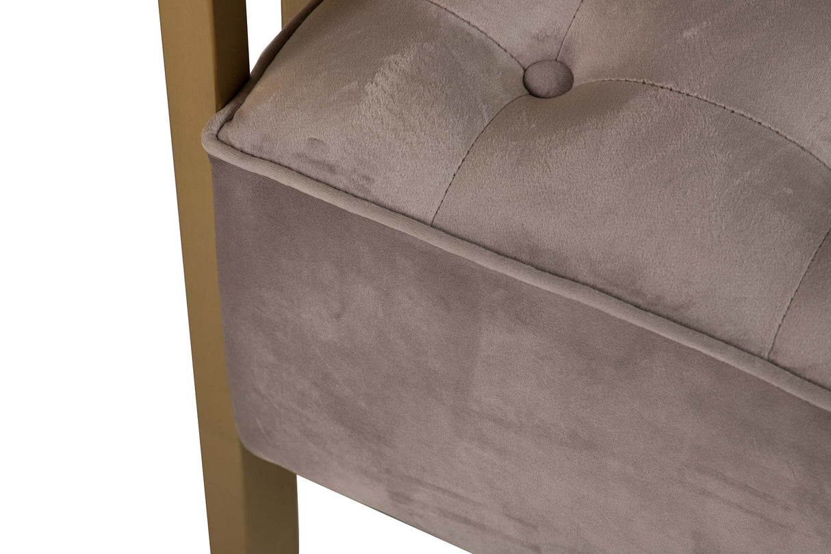 Samt Charleston Edelstahl Sessel 68x68x150 cm