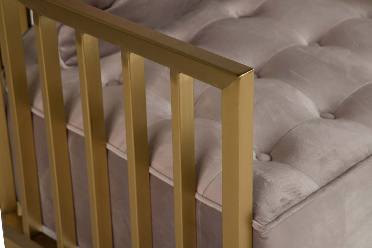 Samt Charleston Edelstahl Sessel 68x68x150 cm