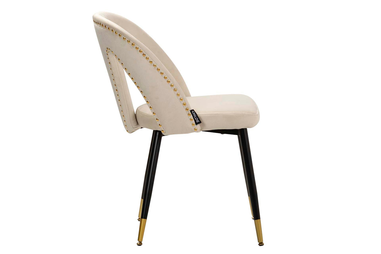 SILLA VELVET BLANCO STOWE 49x54x78 CM