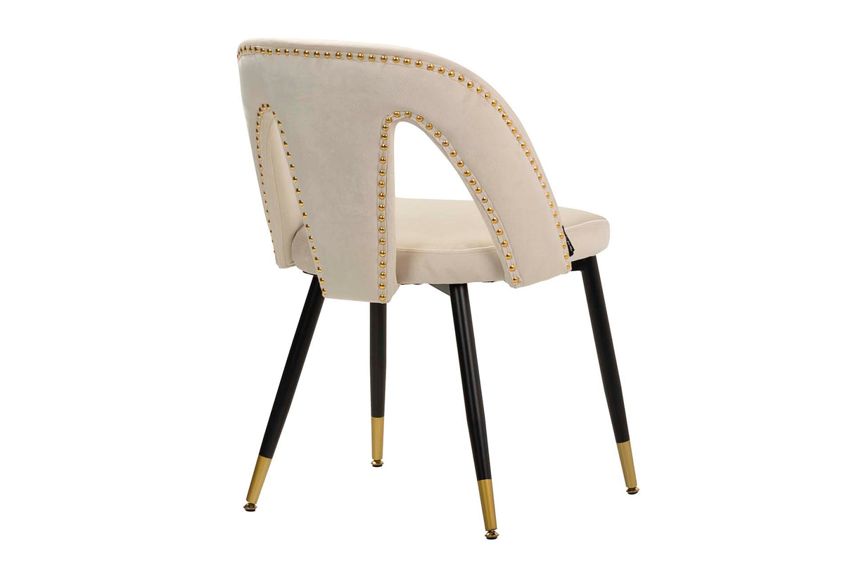 SILLA VELVET BLANCO STOWE 49x54x78 CM