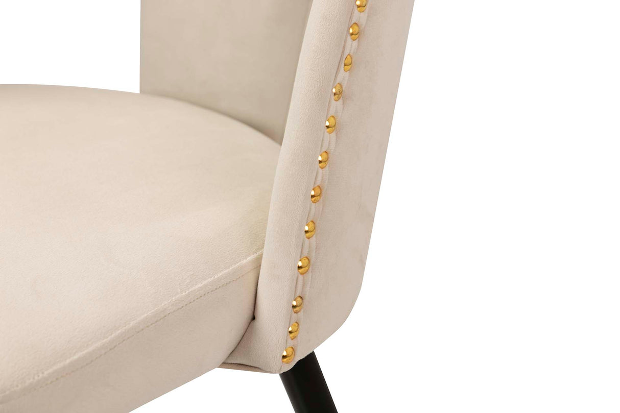 SILLA VELVET BLANCO STOWE 49x54x78 CM