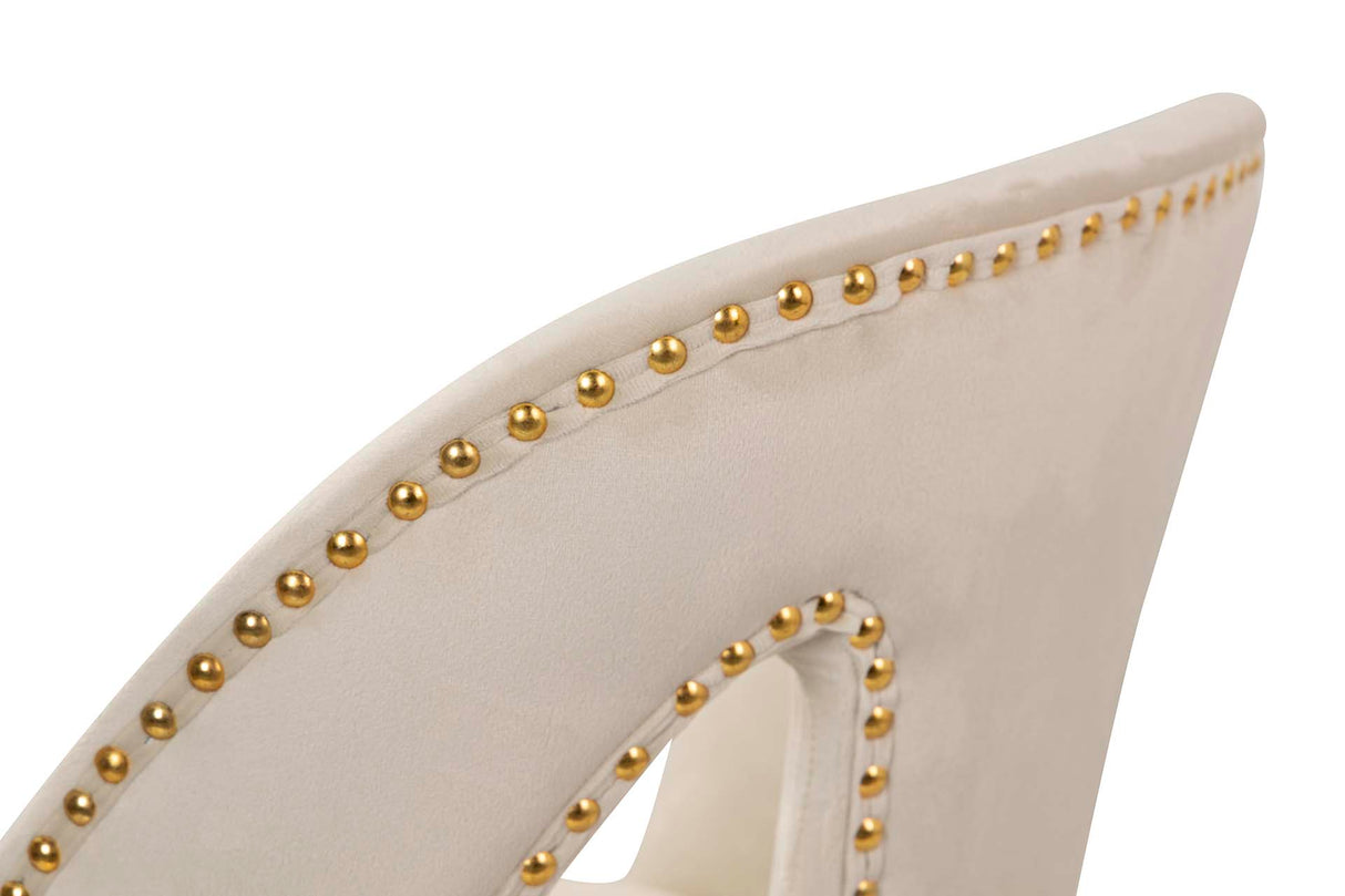 SILLA VELVET BLANCO STOWE 49x54x78 CM