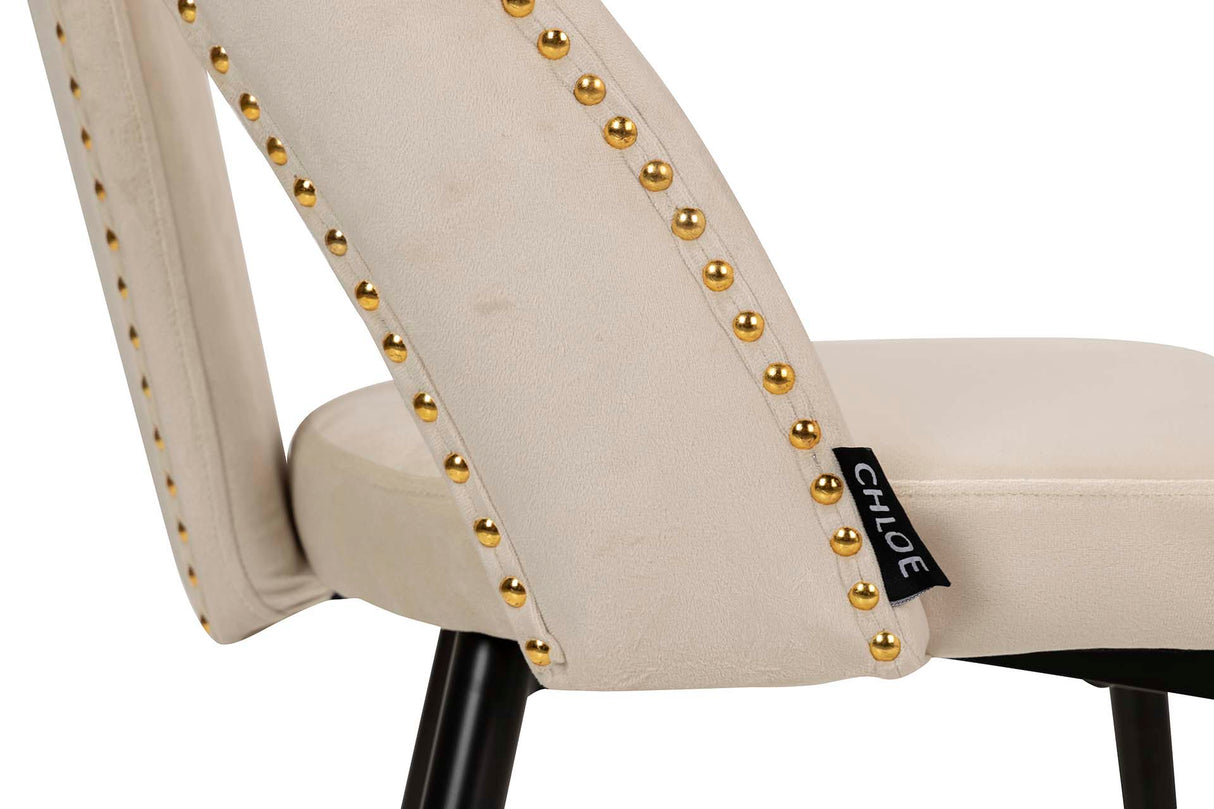 SILLA VELVET BLANCO STOWE 49x54x78 CM