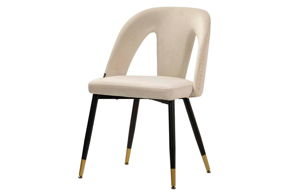 SILLA VELVET BLANCO STOWE 49x54x78 CM