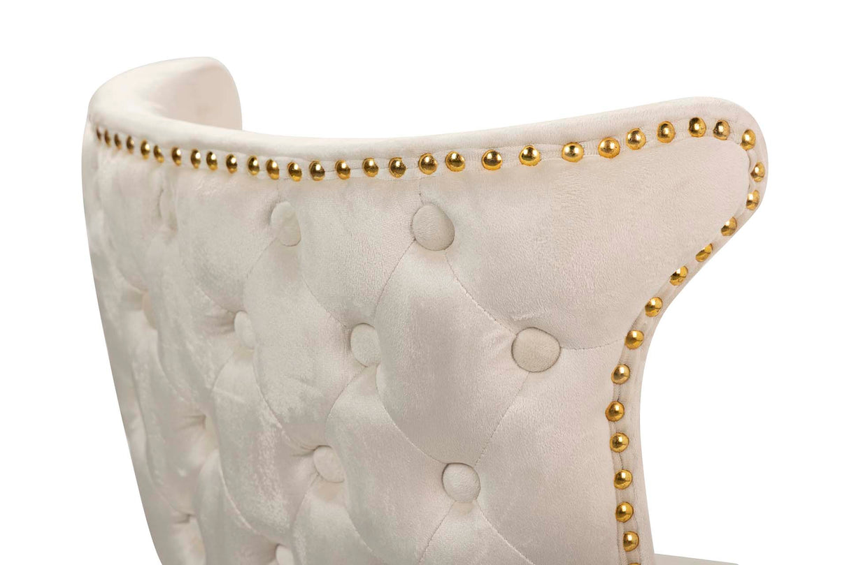 Velvet White Aspen 49x54x79 cm Studs