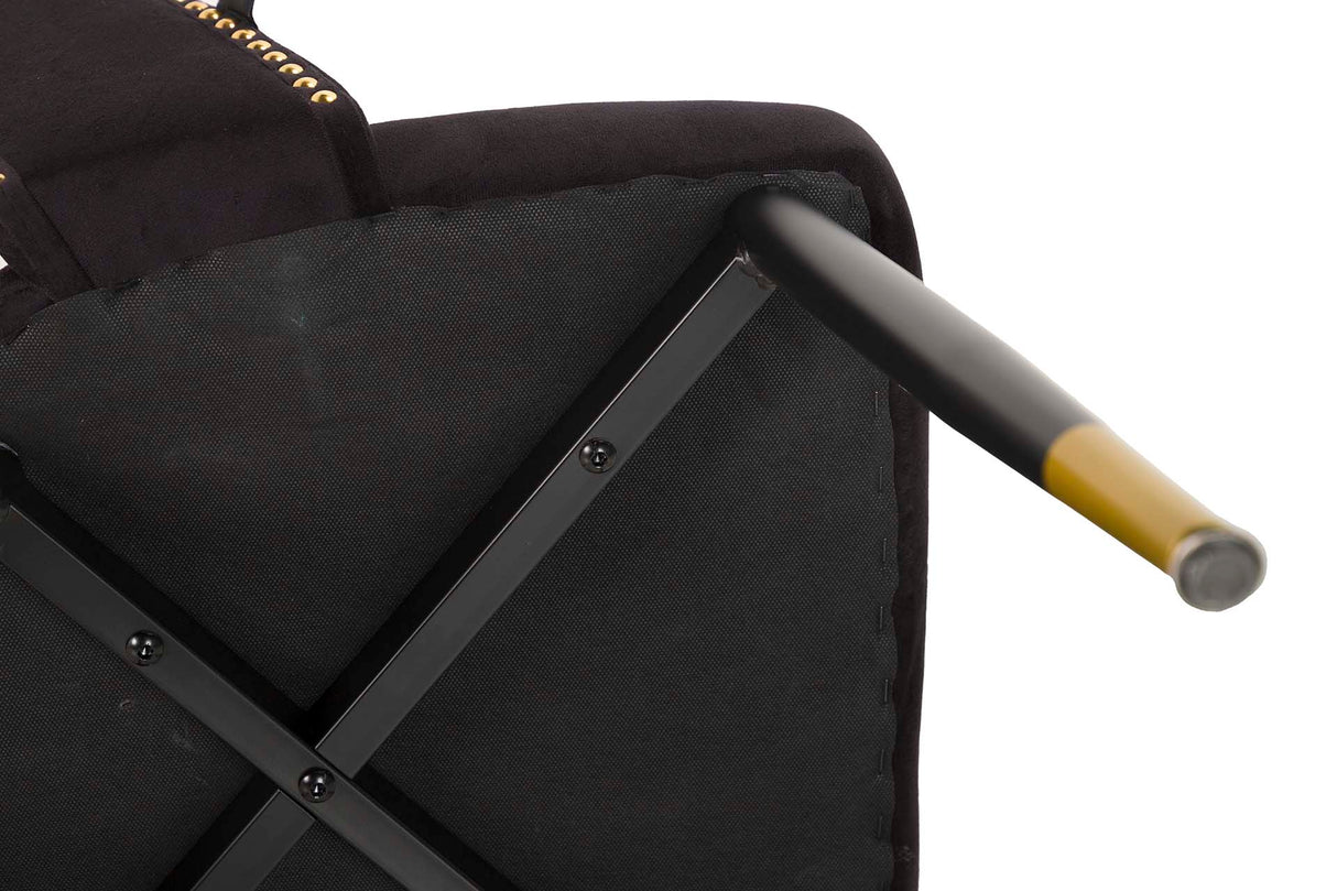 Velvet Black Stowe 49x54x78 cm Stuhl