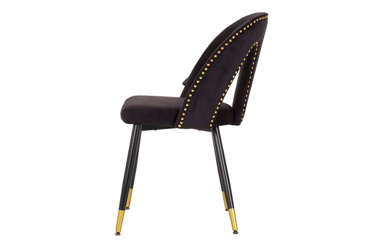 Velvet Black Stowe 49x54x78 cm Stuhl