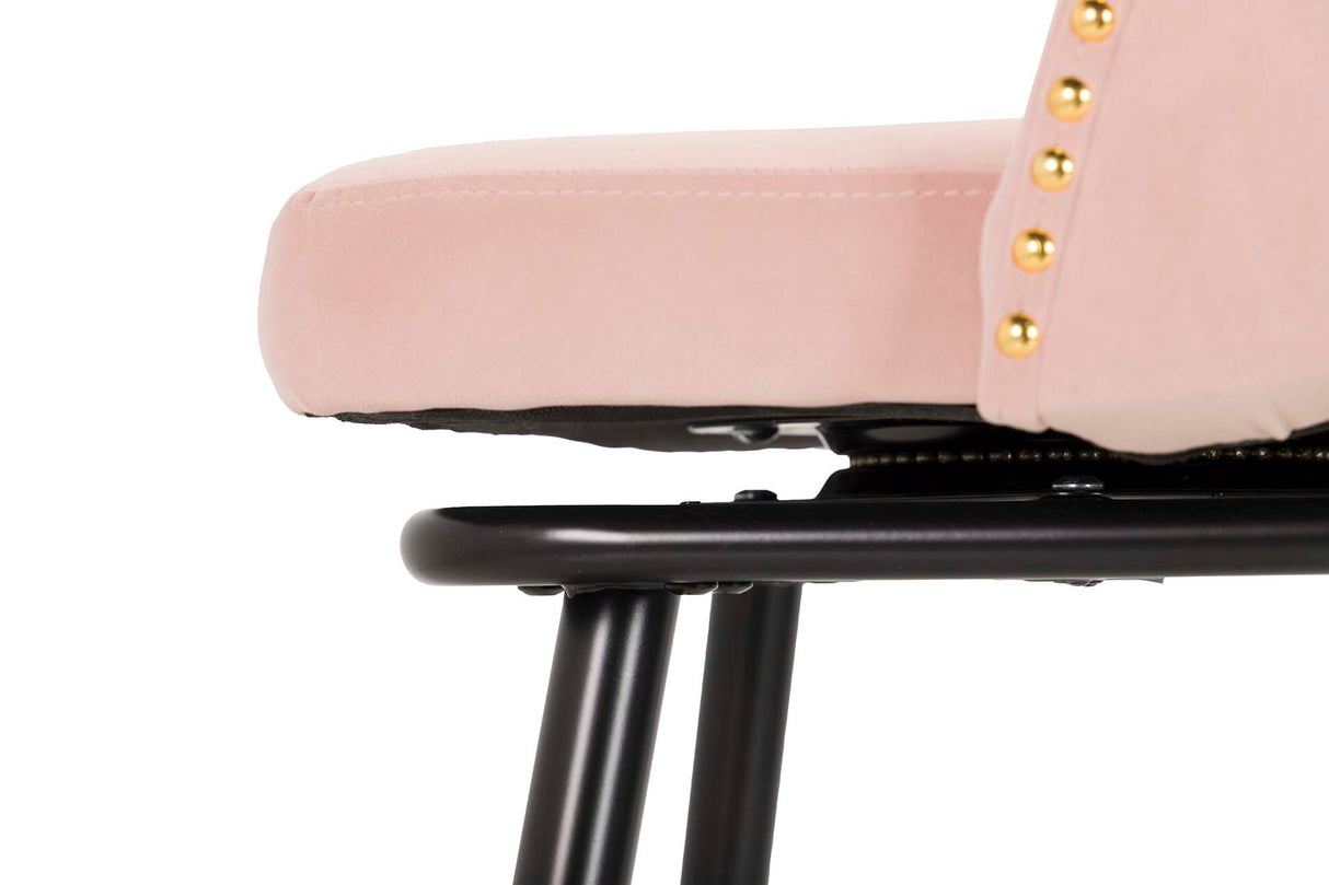 Velvet Rosa Harbor 46x53x105 cm Banco de barra