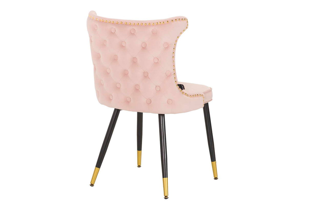 Velvet Rosa Aspen 49x54x79 cm chaise de tachuelas