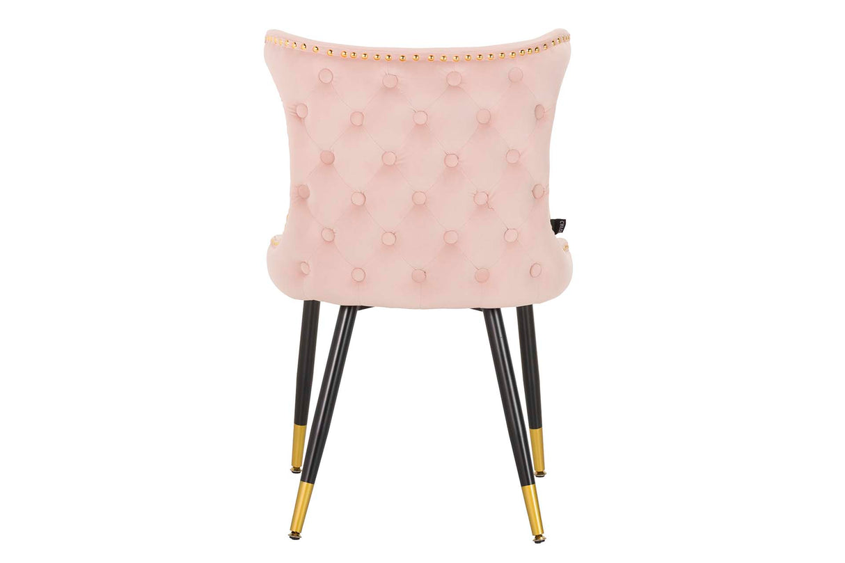 Velvet Rosa Aspen 49x54x79 cm chaise de tachuelas