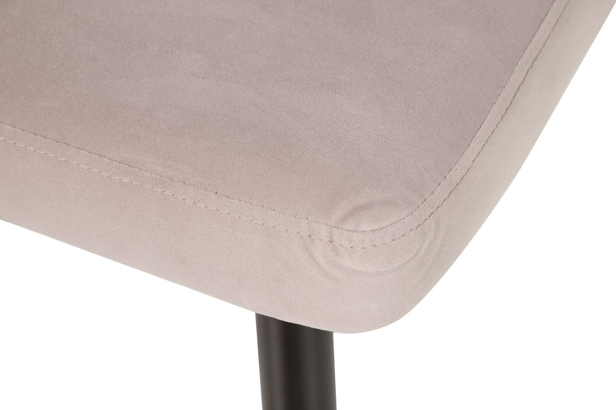 Stowe Grey Velvet Chair 49x54x82 cm