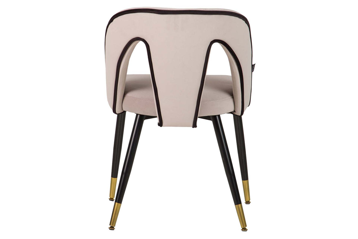 Stowe Grey Velvet Chair 49x54x82 cm