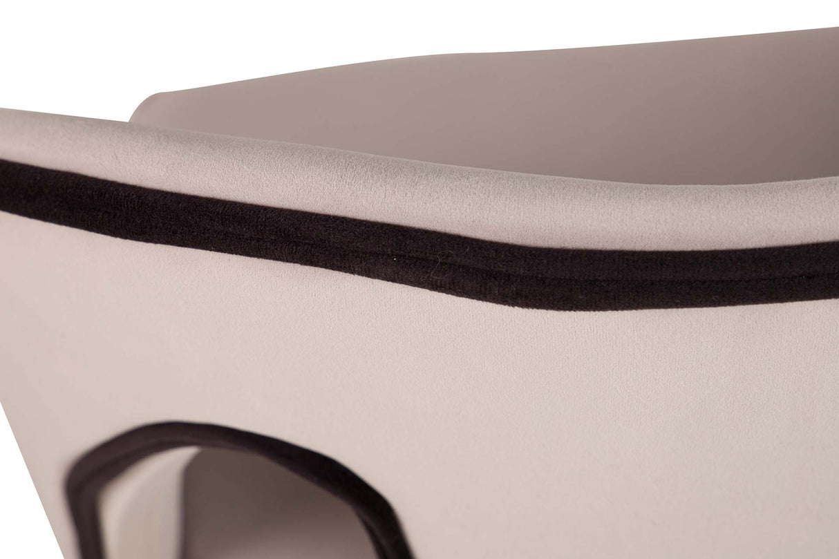 Stowe Grey Velvet Chair 49x54x82 cm