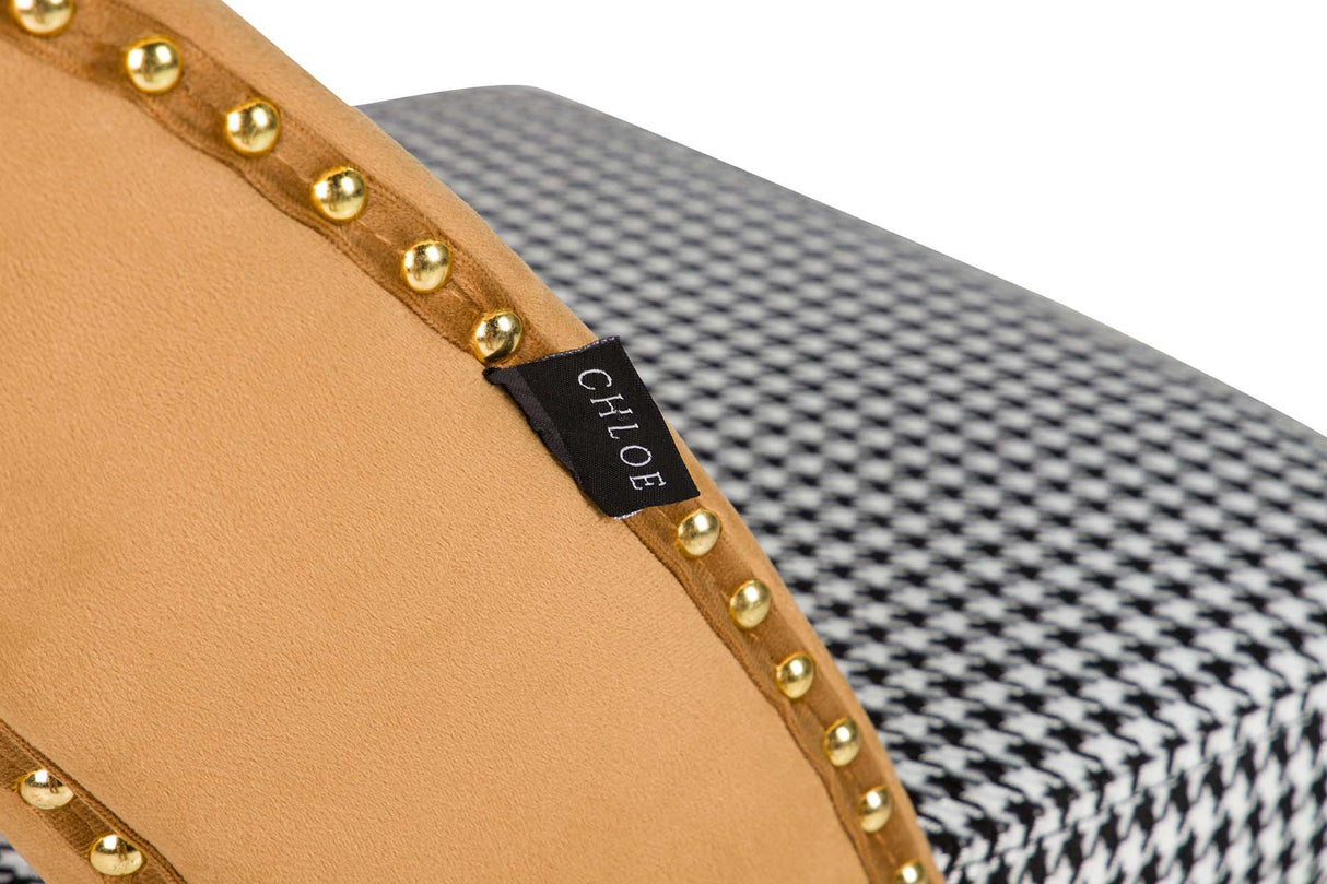 Velvet Yellow Stowe Tachuelas Stuhl 49x54x82 cm