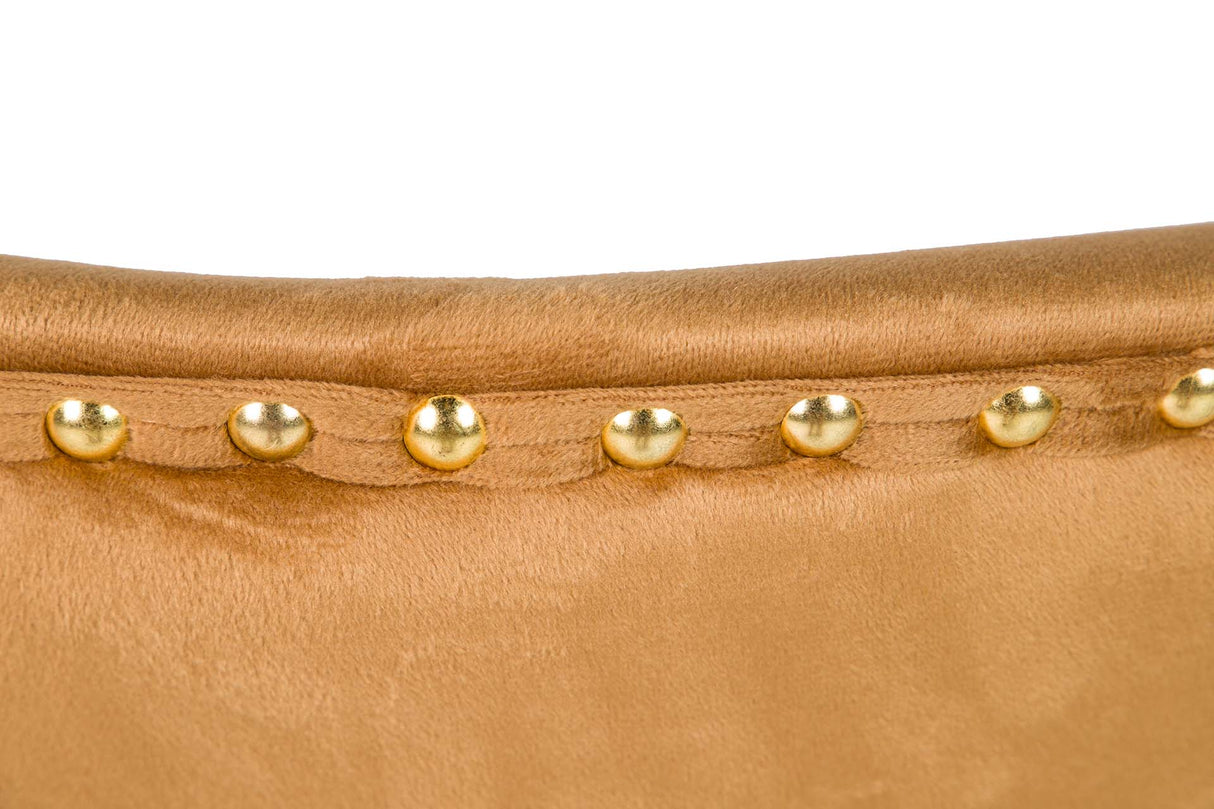 Velvet Yellow Stowe Tachuelas Stuhl 49x54x82 cm