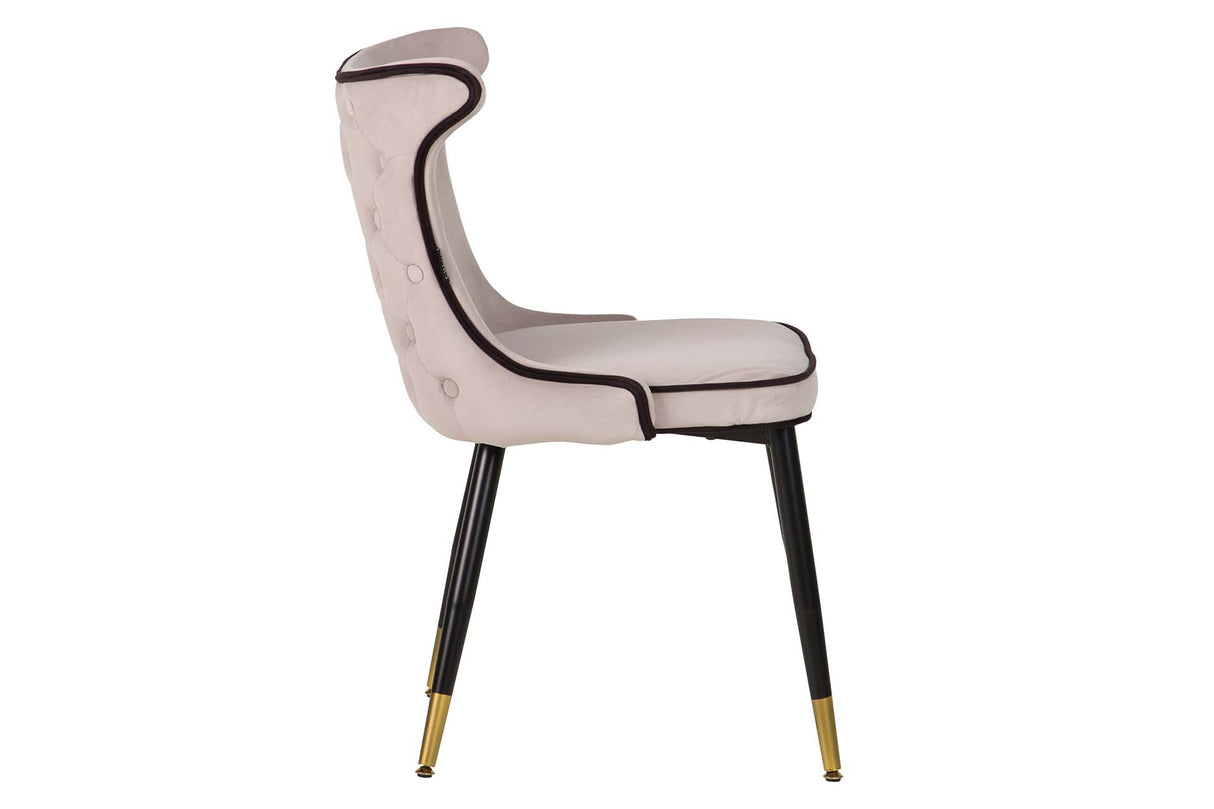 Aspen Grey Velvet chaise 49x54x82 cm