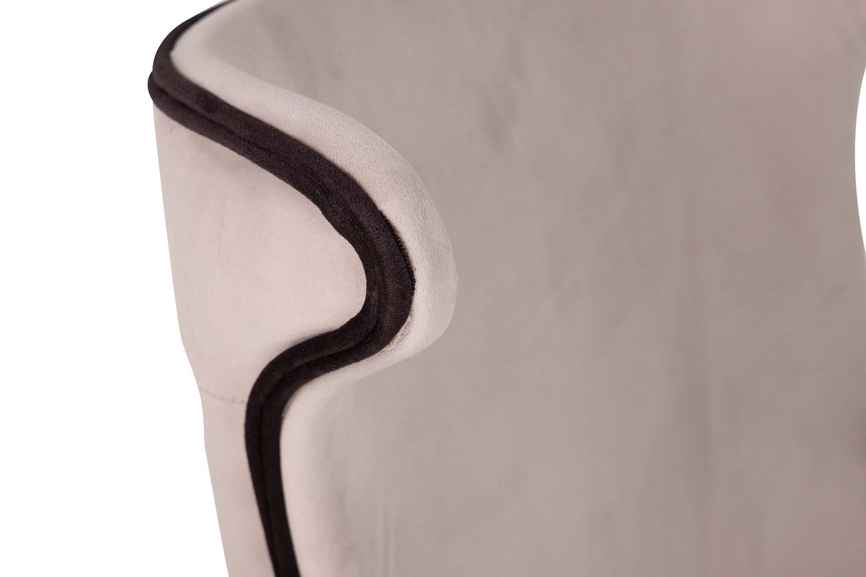 Aspen Grey Velvet chaise 49x54x82 cm