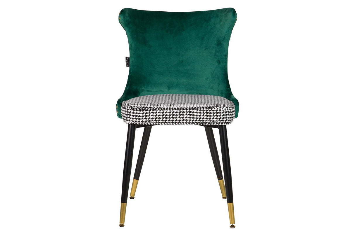 Aspen vervet vert tachuelas chaise 49x54x82 cm