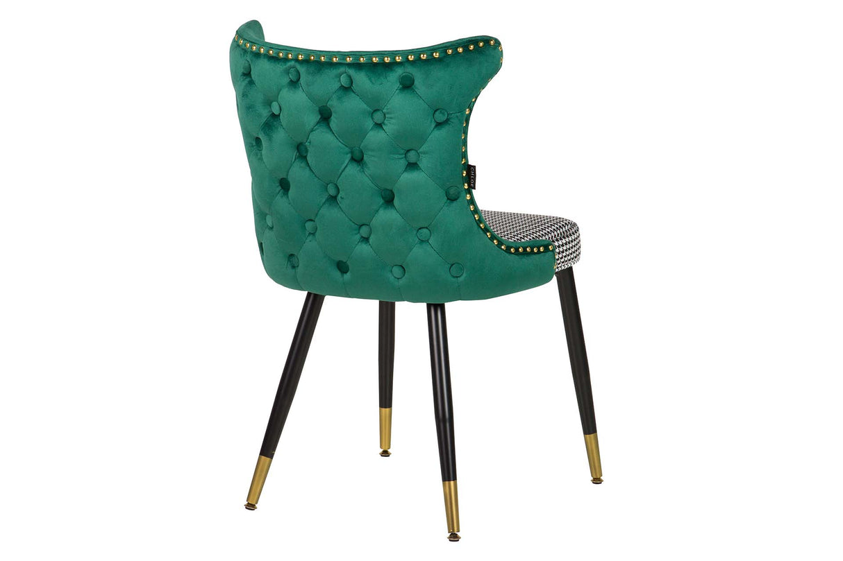 Aspen vervet vert tachuelas chaise 49x54x82 cm
