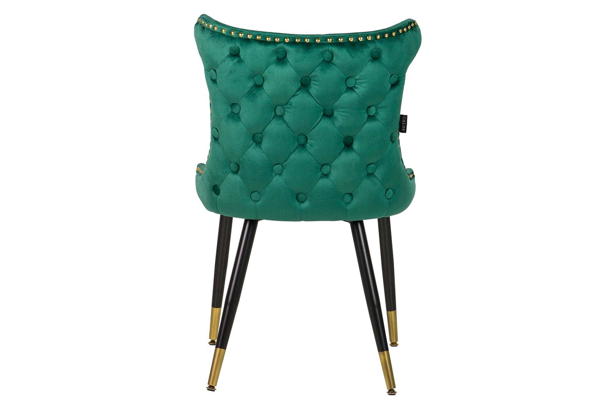 Aspen vervet vert tachuelas chaise 49x54x82 cm