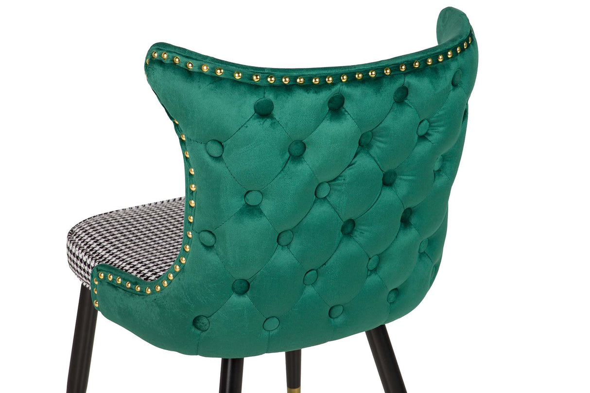 Aspen vervet vert tachuelas chaise 49x54x82 cm