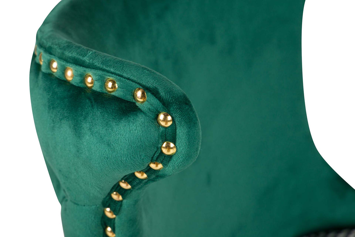 Aspen vervet vert tachuelas chaise 49x54x82 cm