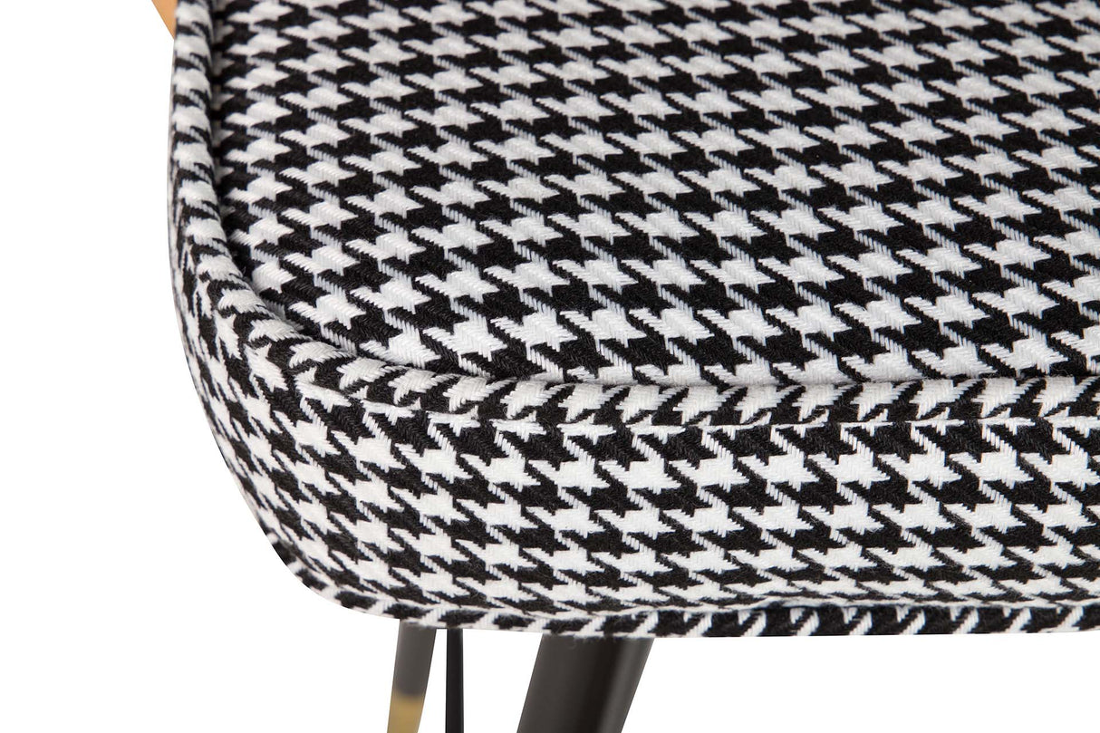 Tabouret de velours jaune Clinton 46x53x105 cm