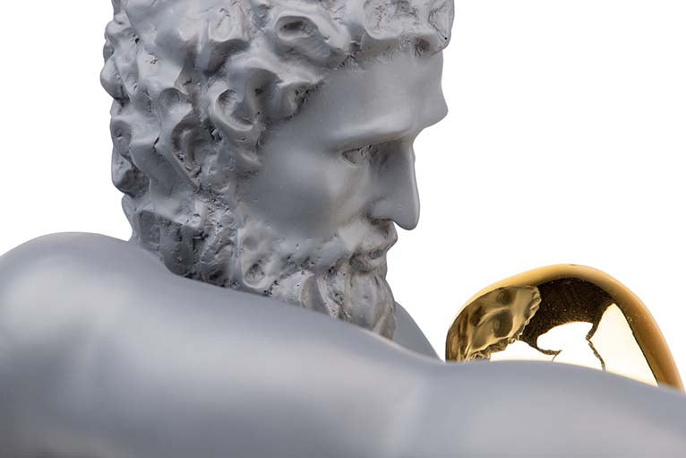 Figur Dekoration Grau Metall 33x56x56 cm