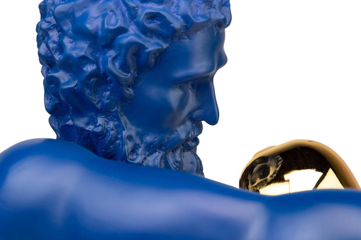 Blue Metallharzdekoration 33x56x56 cm