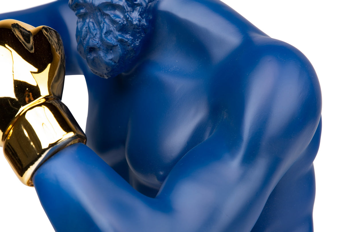 Blue Metallharzdekoration 33x56x56 cm