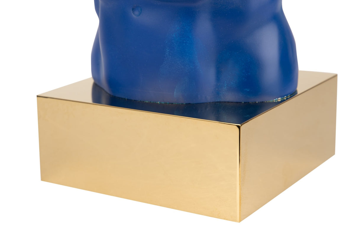 Blue Metallharzdekoration 33x56x56 cm