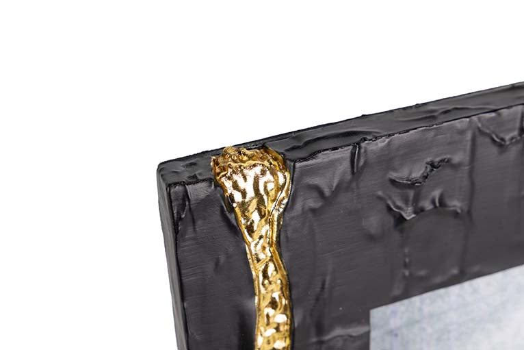 Porco de resina preta de Dorado 15x20 cm