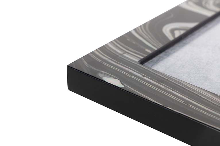 PORTAFOTOS MDF NEGRO BLANCO ABSTRACTO 15x20 CM