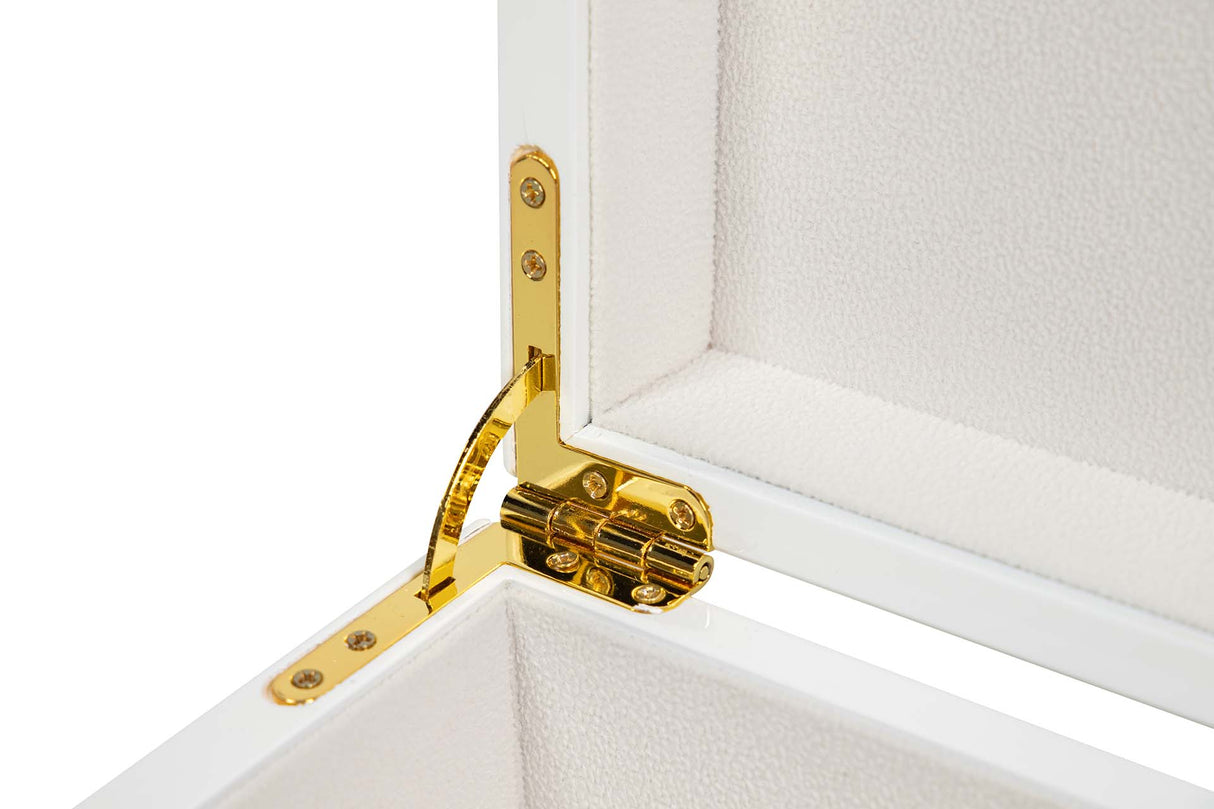 CAJA MDF ZINC TACHUELA BLANCA 32x22x12 CM