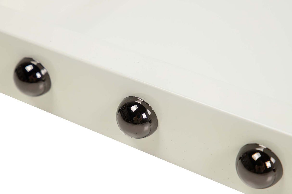 BANDEJA MDF ACERO INOXIDABLE BLANCO 45x33x9 CM