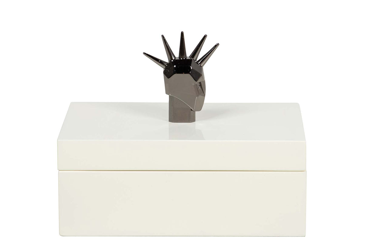 CAJA MDF ZINC LACADA BLANCA 20x12x16 CM