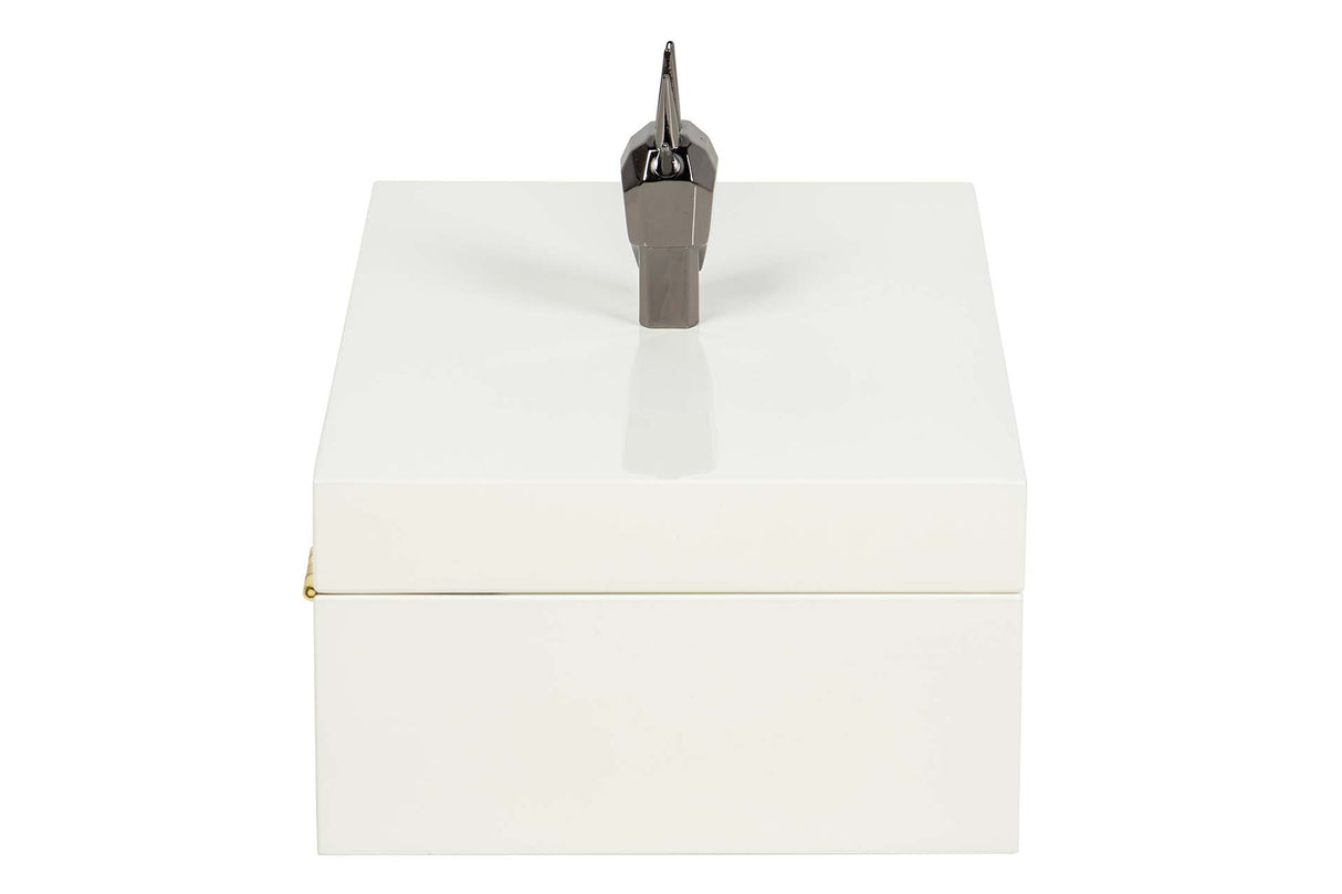 CAJA MDF ZINC LACADA BLANCO 28x18x18 CM