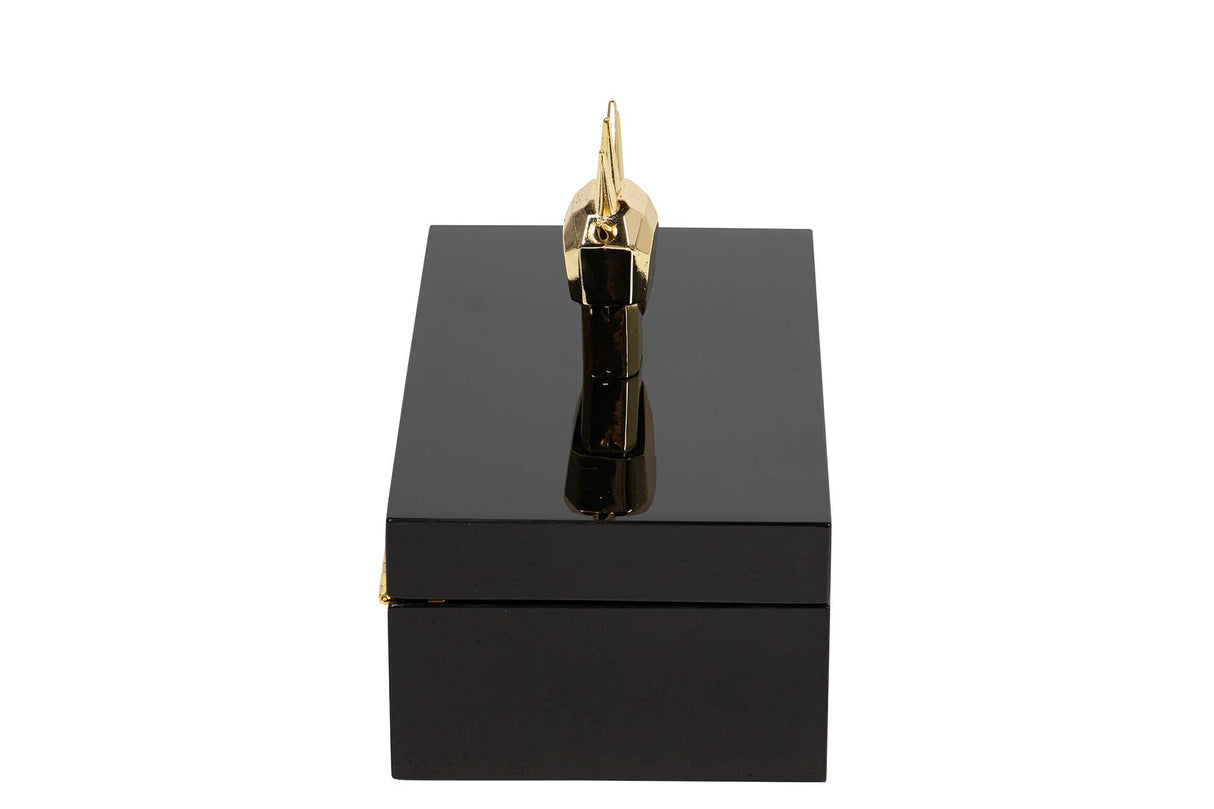 CAJA MDF ZINC LACADA NEGRA 20x12x16 CM