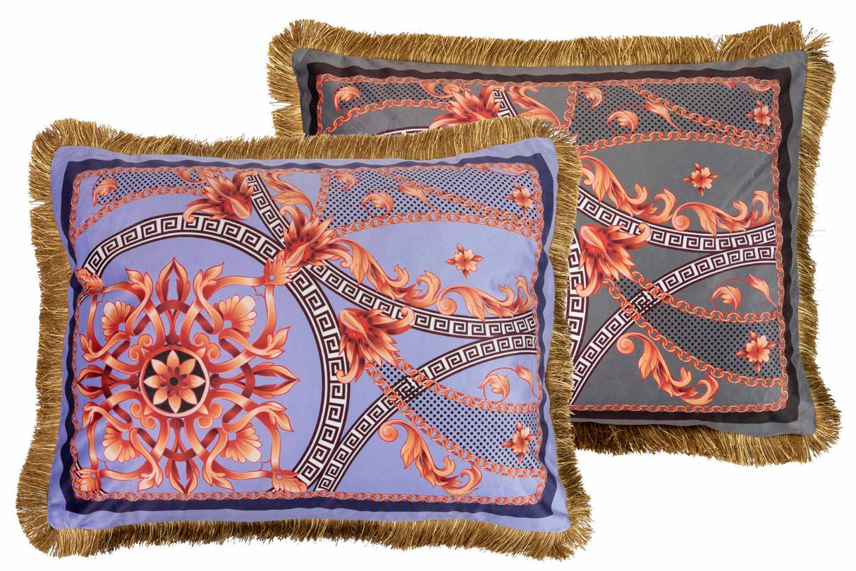 COJIN VELVET RELLENO PLUMAS CON FLECOS 60x13x45 CM