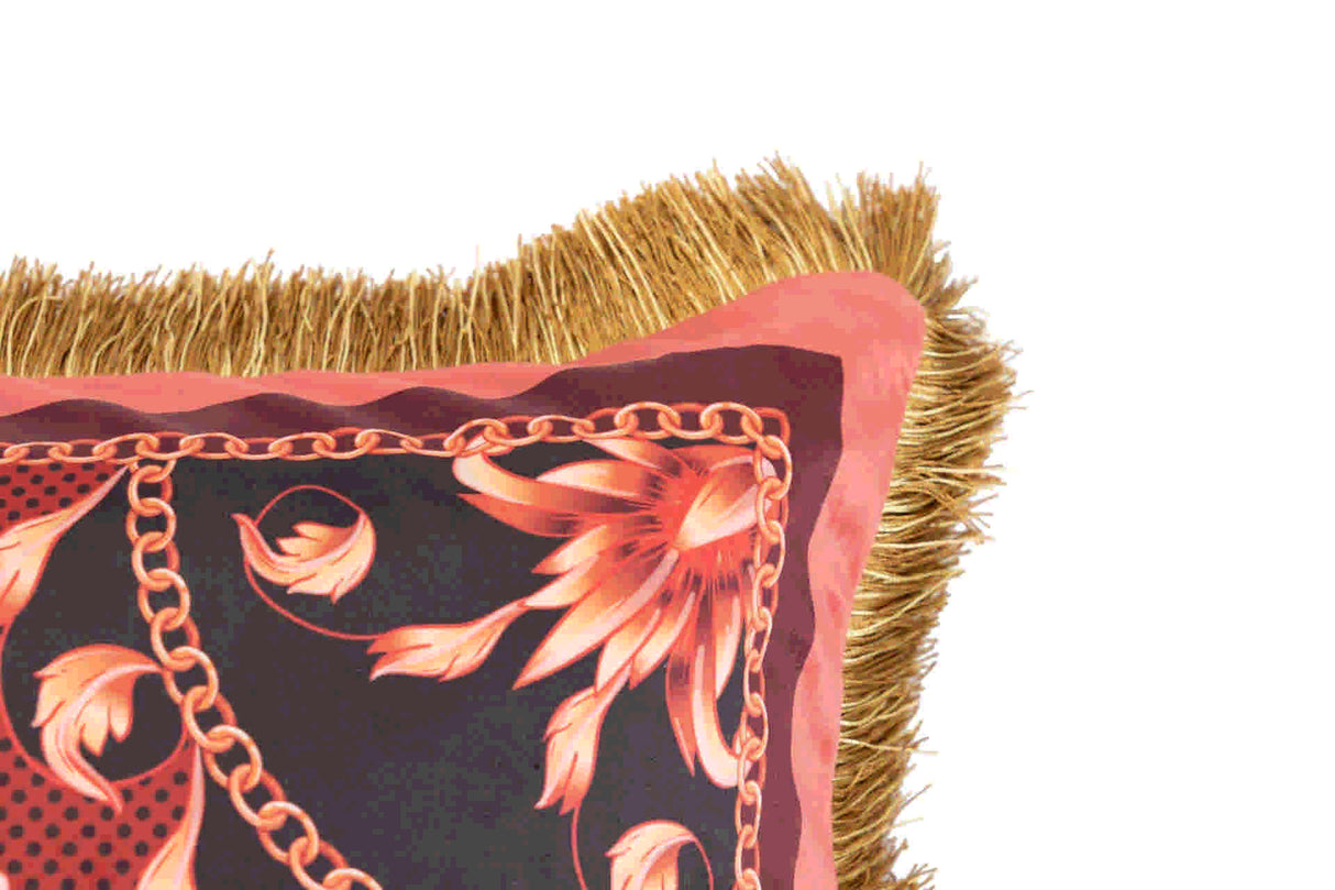 Plumas de remplissage en velours cojin avec frunces 60x13x60 cm