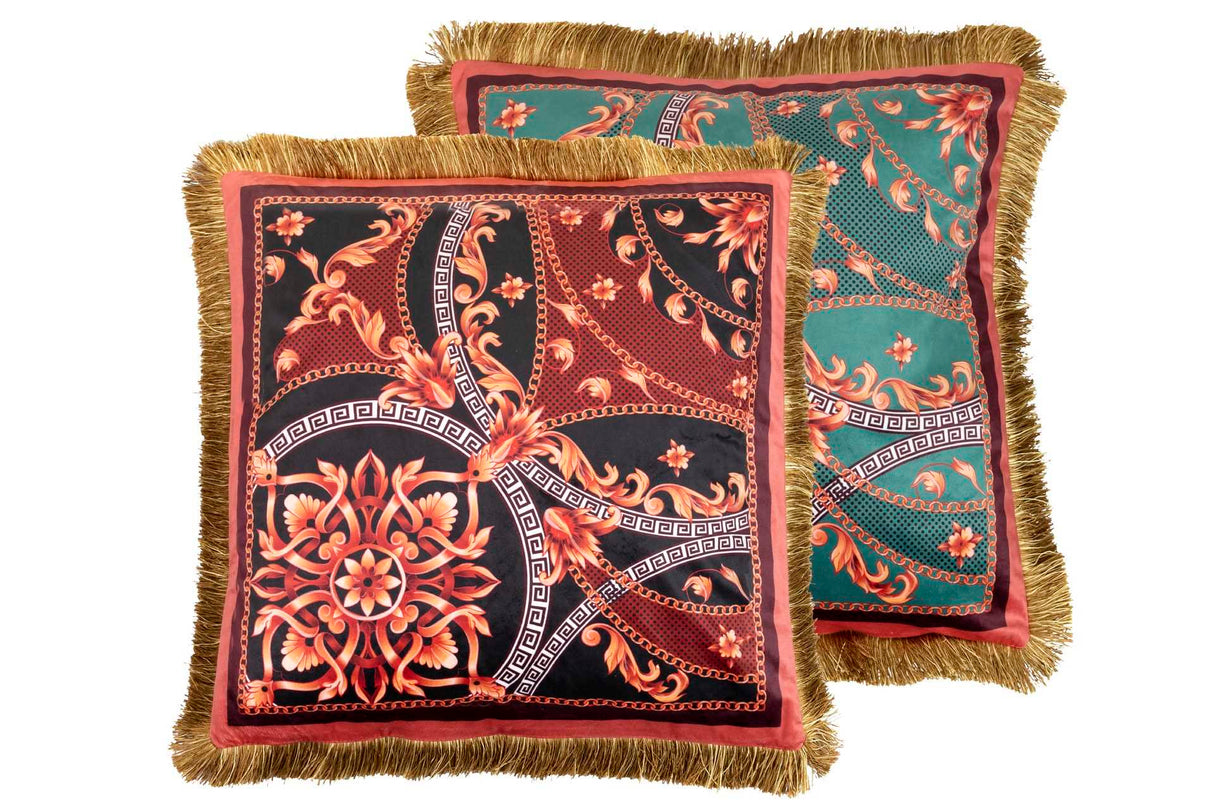 Plumas de remplissage en velours cojin avec frunces 60x13x60 cm